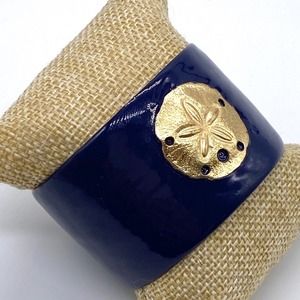 Navy Bracelet Sand Dollar Enamel Bracelet